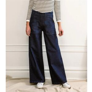 Loup Dark Indigo Sabrina Wide Leg Jeans